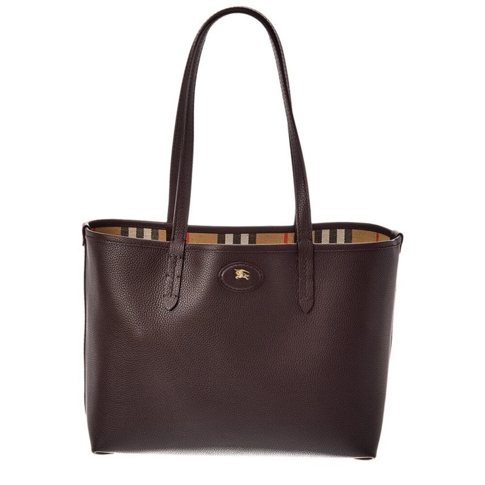 Burberry Leather Tote, Brown